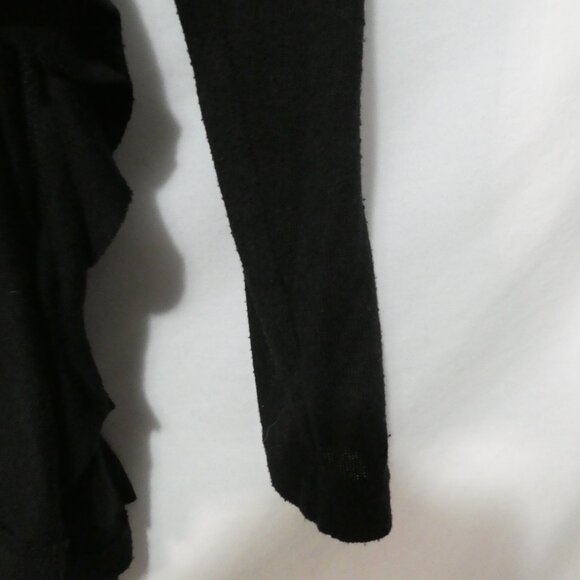 WET SEAL | P2P 17 inches measured | Black Open Front Long Sleeve Cardigan - Picture 9 of 15